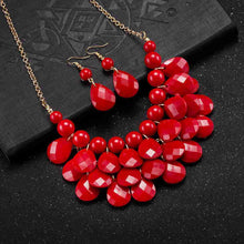 hot jewelry sets four fall pearl necklace earrings african jewelry set collier plastron femme hbs171 J4U66