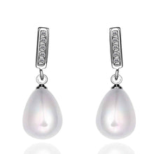 hot silver earings beads imitation pearl stud cufflinks bijoux hbe24 J4U66