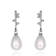 hot silver earings beads imitation pearl stud cufflinks bijoux hbe24 J4U66