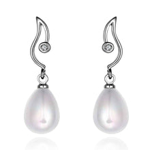 hot silver earings beads imitation pearl stud cufflinks bijoux hbe24 J4U66