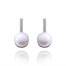 hot silver earings beads imitation pearl stud cufflinks bijoux hbe24 J4U66