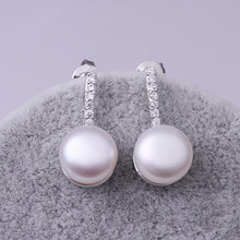 hot silver earings beads imitation pearl stud cufflinks bijoux hbe24 J4U66