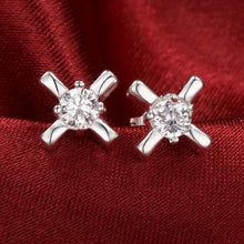 hot silver earrings for women crossfit stud cufflinks hbe271 J4U66