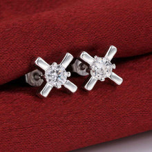 hot silver earrings for women crossfit stud cufflinks hbe271 J4U66