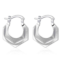 hot silver plated earrings for women quadrilateral clip pendientes ruby jewelry smte7 J4U66