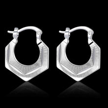 hot silver plated earrings for women quadrilateral clip pendientes ruby jewelry smte7 J4U66