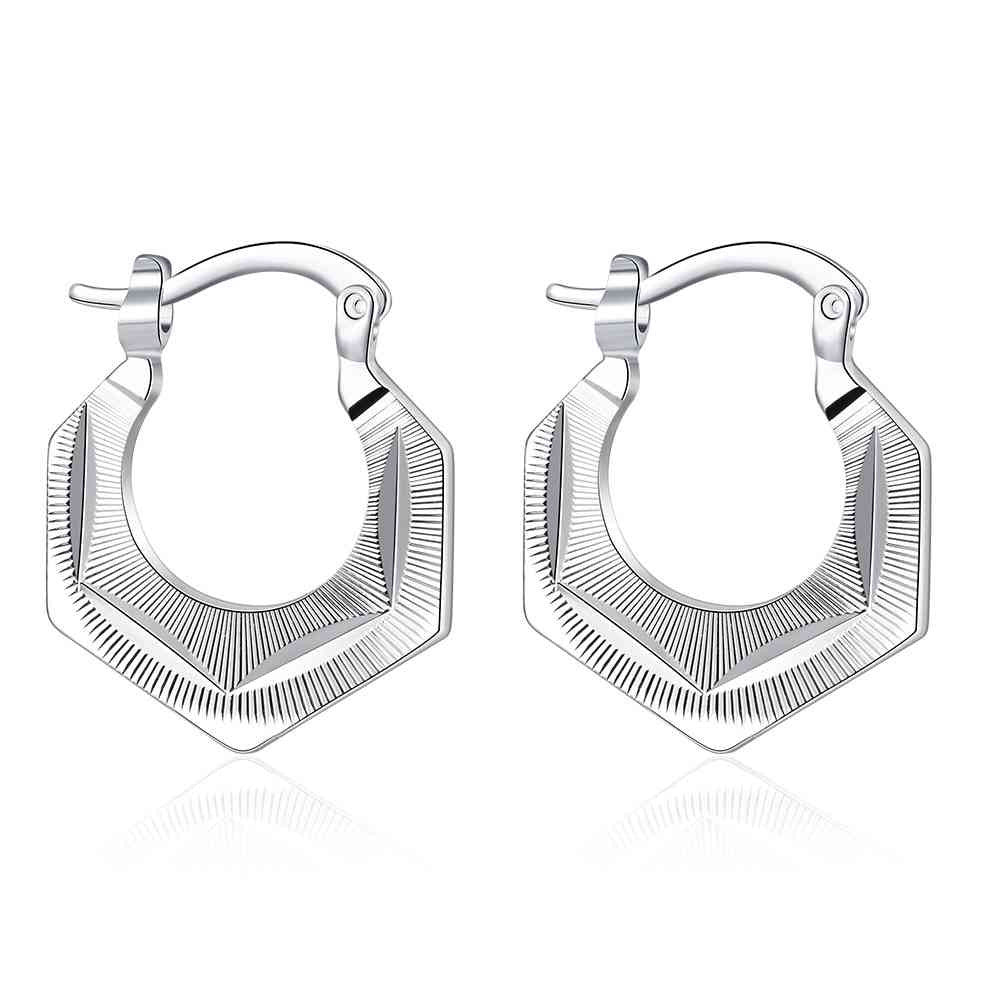 hot silver plated earrings for women quadrilateral clip pendientes ruby jewelry smte7 J4U66
