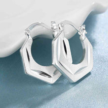 hot silver plated earrings for women quadrilateral clip pendientes ruby jewelry smte7 J4U66