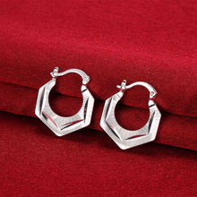 hot silver plated earrings for women quadrilateral clip pendientes ruby jewelry smte7 J4U66