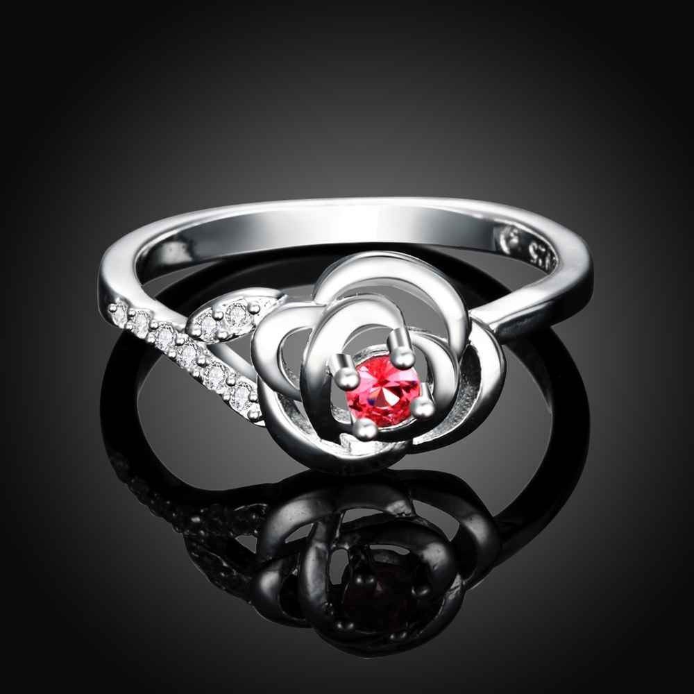 hot silver plated ring flowercore ring men floating charms hbr334 J4U66