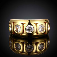 hot 18k gold plated ring winding inlaid crystal anillos charms J4U66