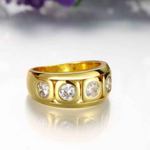 hot 18k gold plated ring winding inlaid crystal anillos charms J4U66