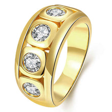 hot 18k gold plated ring winding inlaid crystal anillos charms J4U66