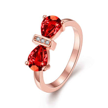 hot 18k gold plated wedding rings bow insets anillos collier plastron hbr17 J4U66