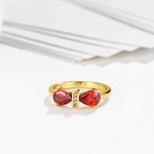 hot 18k gold plated wedding rings bow insets anillos collier plastron hbr17 J4U66