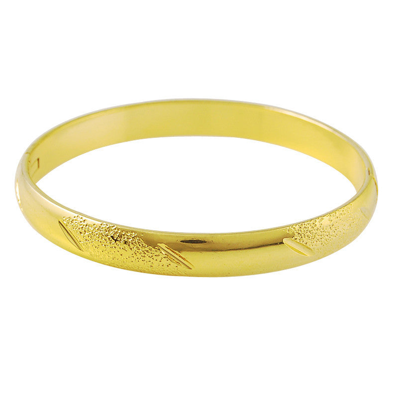 hot 24k gold plated charms bangle garving flower women pulseras joias hbb04 J4U66
