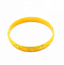 hot 24k gold plated charms bangle garving flower women pulseras joias hbb04 J4U66
