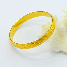 hot 24k gold plated charms bangle garving flower women pulseras joias hbb04 J4U66