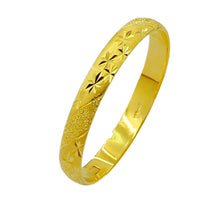 hot 24k gold plated charms bangle garving flower women pulseras joias hbb04 J4U66