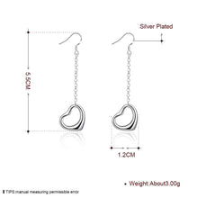 hot silver plated earing warm heart orecchini men jewelry J4U66