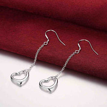hot silver plated earing warm heart orecchini men jewelry J4U66
