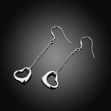 hot silver plated earing warm heart orecchini men jewelry J4U66