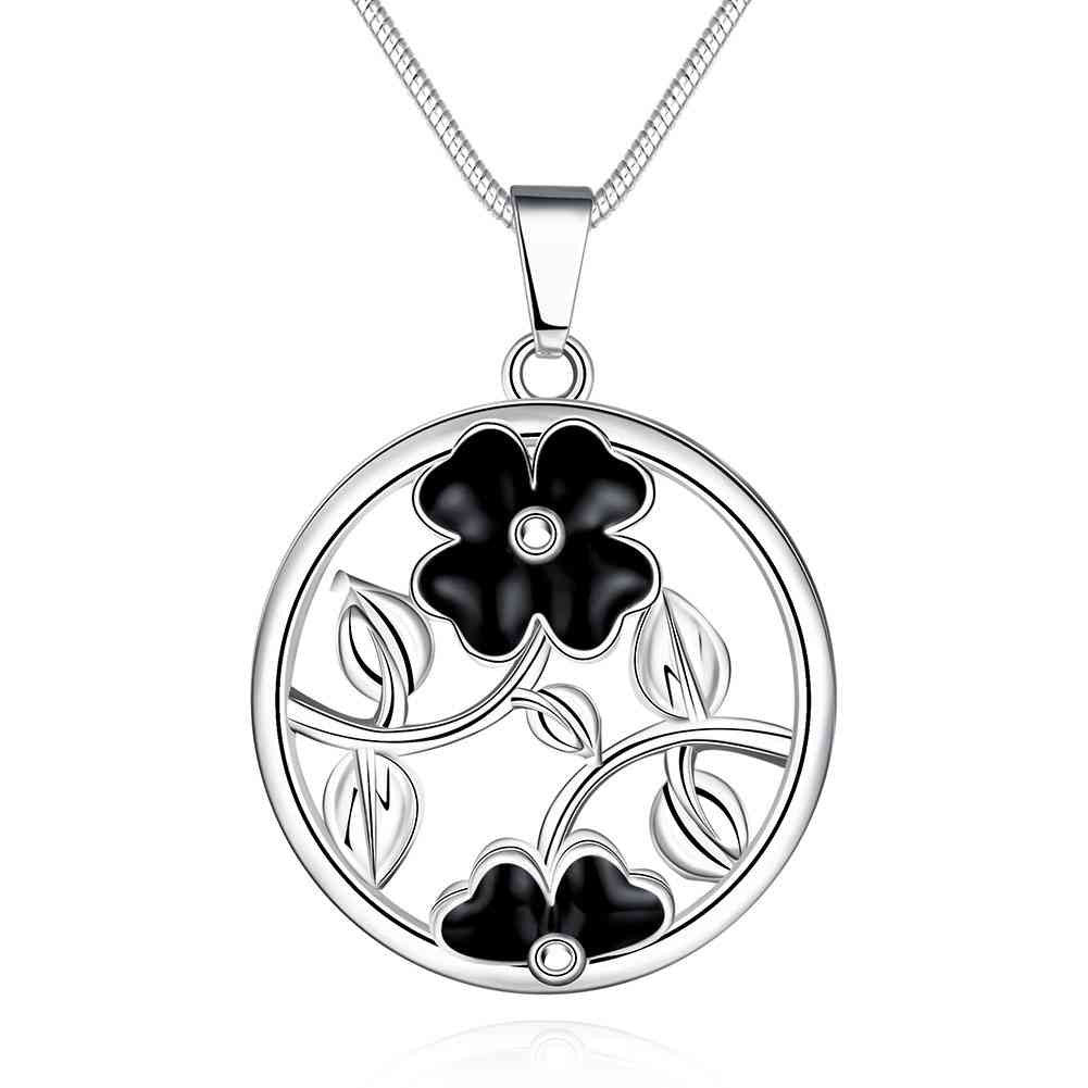 hot silver statement necklace round flowercollares jewelry display smtn77 J4U66