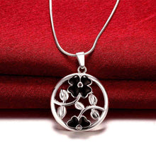 hot silver statement necklace round flowercollares jewelry display smtn77 J4U66