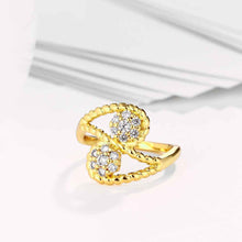 18k gold plating rings for women inlaid crystal  aneis jewelry display J4U66