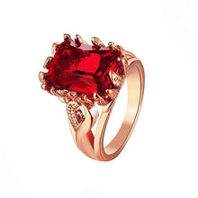 18k gold plated ring big ruby anel masculino bijoux women skgr101 J4U66
