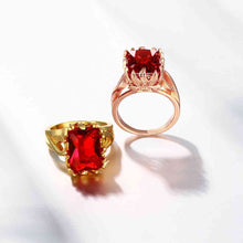 18k gold plated ring big ruby anel masculino bijoux women skgr101 J4U66