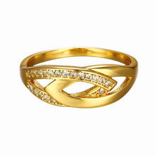 18k gold plated ring insets pierced leaves bague femme jewellery skgr0 J4U66