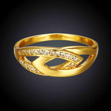 18k gold plated ring insets pierced leaves bague femme jewellery skgr0 J4U66