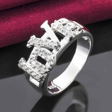 silver engagement rings love words up and down aneis hbr0 J4U66