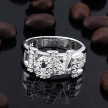 silver engagement rings love words up and down aneis hbr0 J4U66