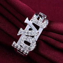 silver engagement rings love words up and down aneis hbr0 J4U66