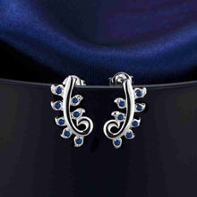silver earrings willow leaf crystal stud brincos jewelry hbe32 J4U66