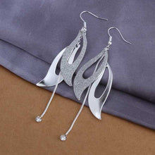 silver plated earring solid two piece pendientes men jewelry J4U66