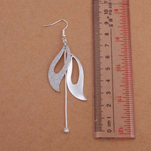 silver plated earring solid two piece pendientes men jewelry J4U66