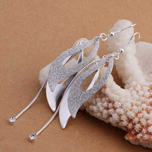 silver plated earring solid two piece pendientes men jewelry J4U66