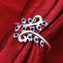 silver plated engagement ring confusion of the willow aneis wedding decoration J4U66