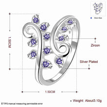 silver plated engagement ring confusion of the willow aneis wedding decoration J4U66