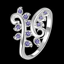 silver plated engagement ring confusion of the willow aneis wedding decoration J4U66