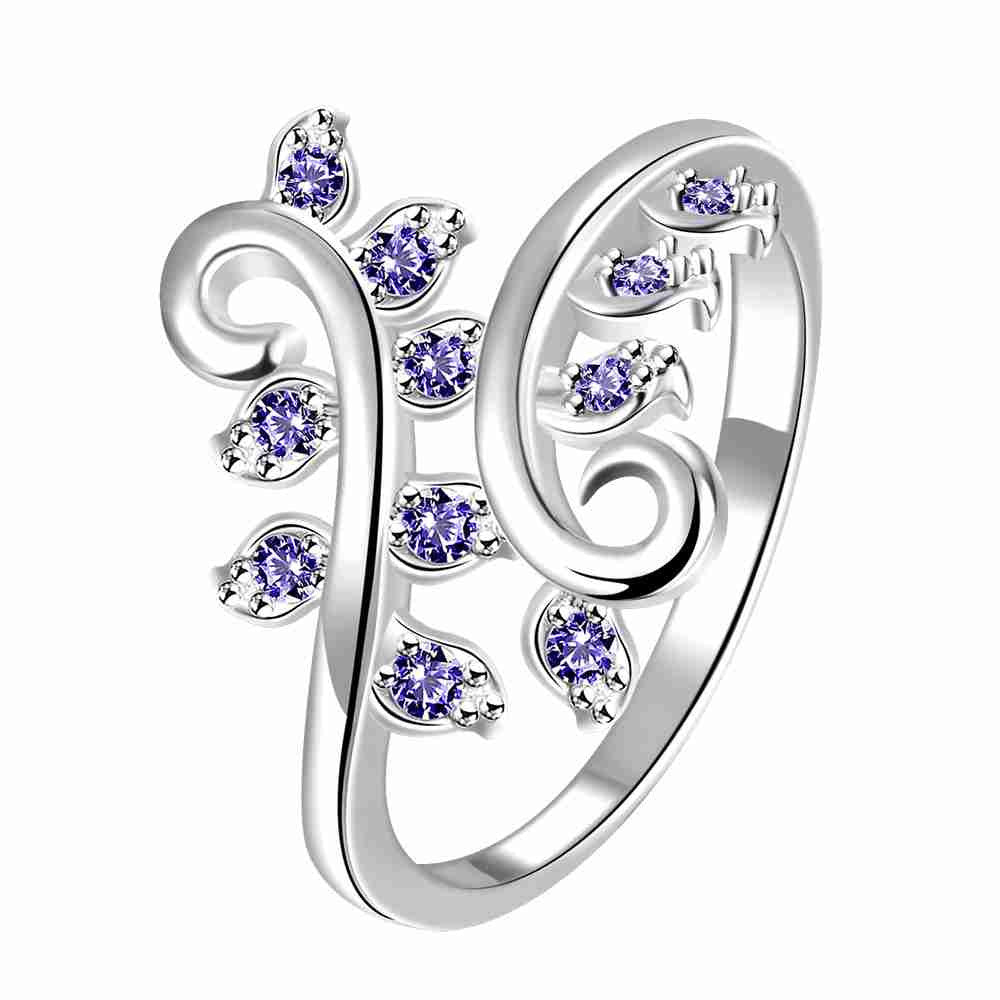 silver plated engagement ring confusion of the willow aneis wedding decoration J4U66