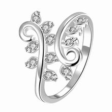 silver plated engagement ring confusion of the willow aneis wedding decoration J4U66