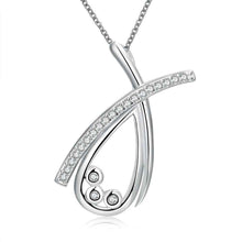 silver plated necklaces pendants teardrop shaped insets colar vintage diy smtn J4U66