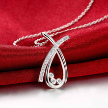 silver plated necklaces pendants teardrop shaped insets colar vintage diy smtn J4U66