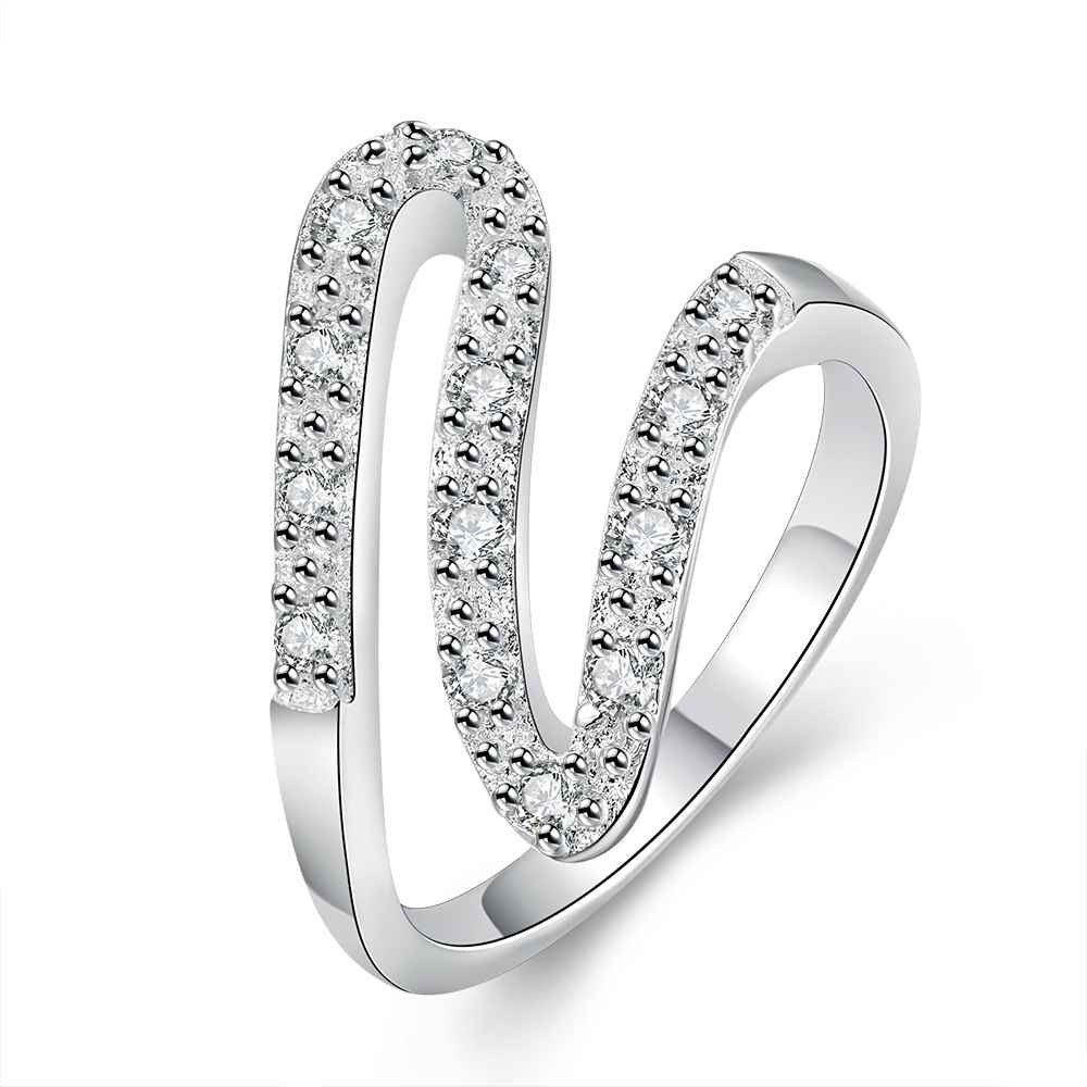 silver plated ring ribbon shaped aliancassmtr J4U66