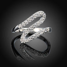 silver plated ring ribbon shaped aliancassmtr J4U66
