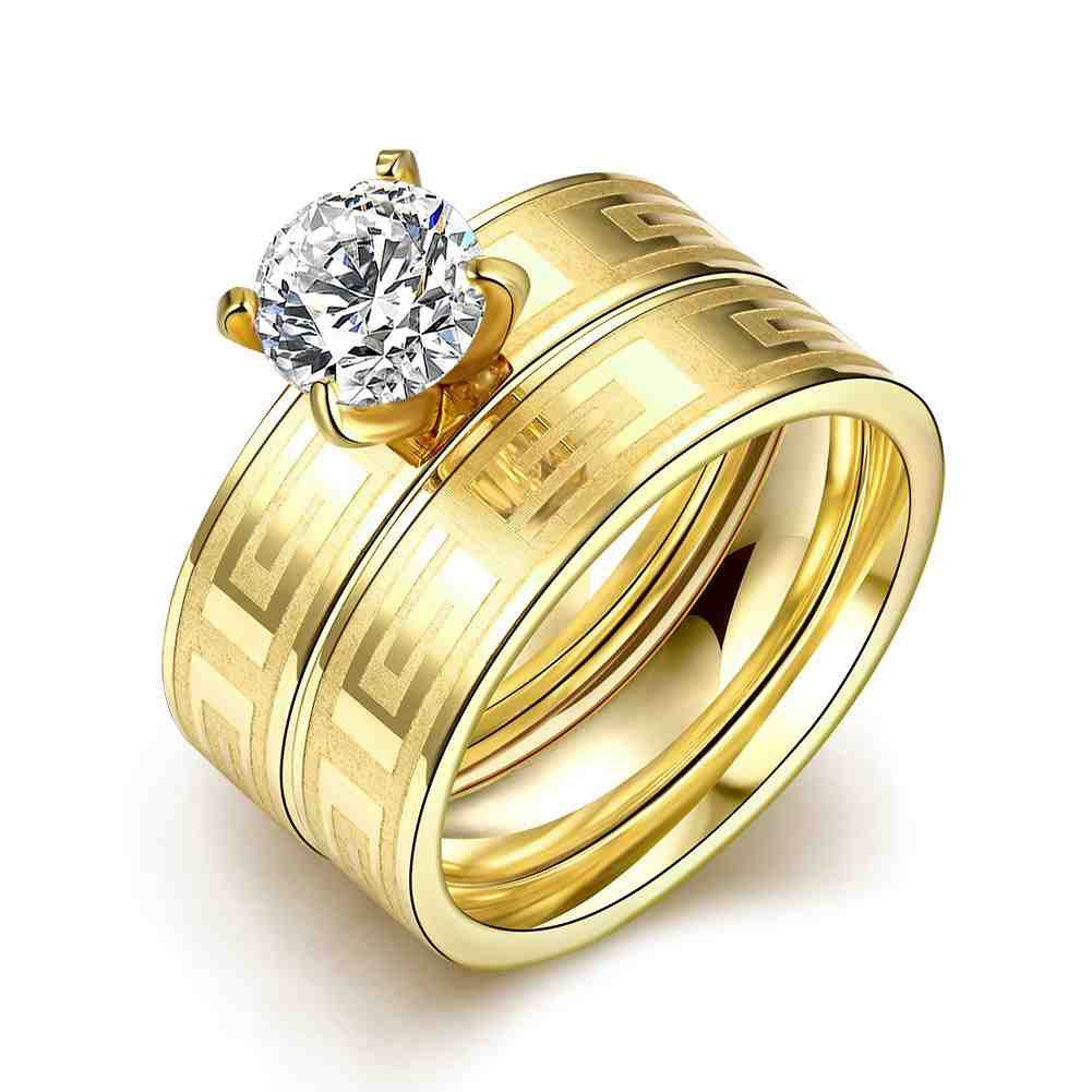 titanium steel wedding ring smooth printing aneis tsgr00 J4U66